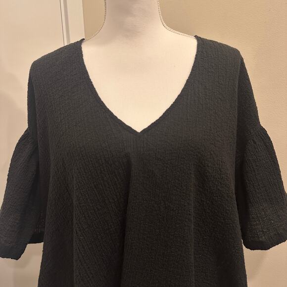 L’Academie Revolve Black Marva Textured Mini Dress Boho Resort Beach Coastal - Picture 4 of 10